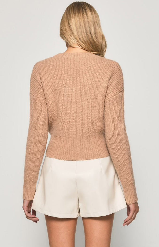 Amari Tie Front Knit Top ( coming soon ) - Indy Love