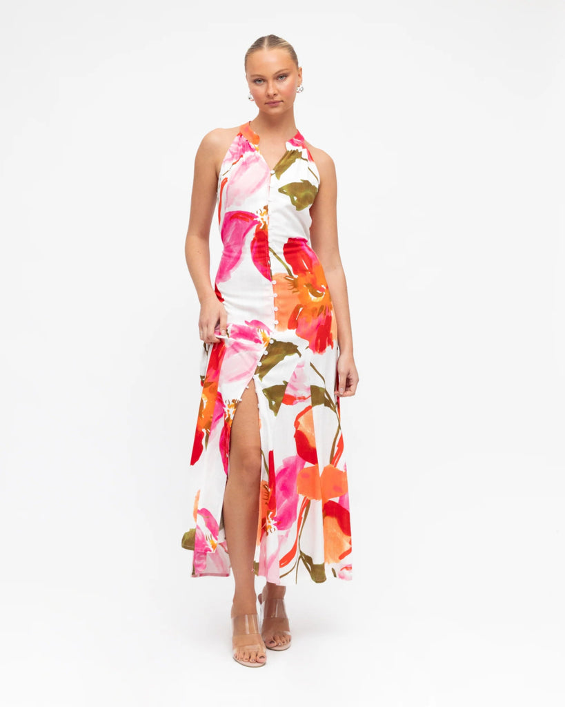 Bianca Halter Neck Maxi Dress - Indy Love