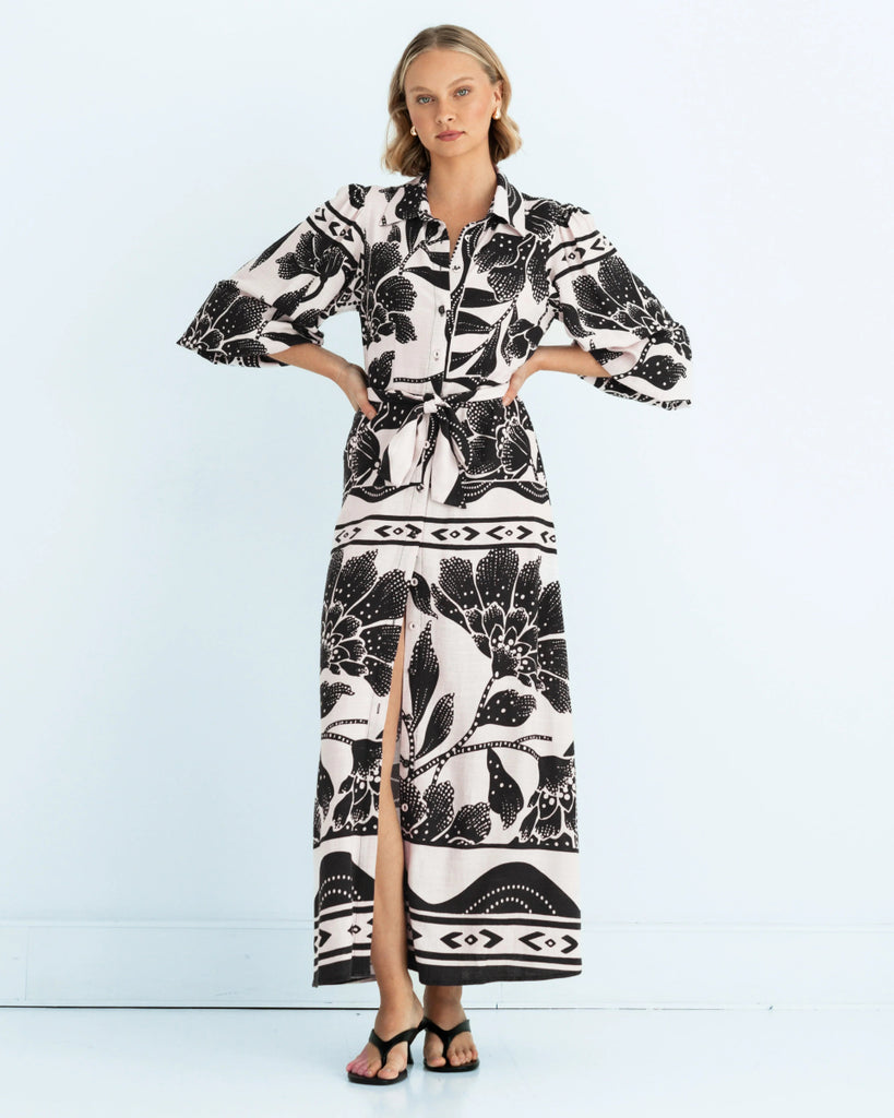 Cyra Maxi Shirt Dress - Indy Love