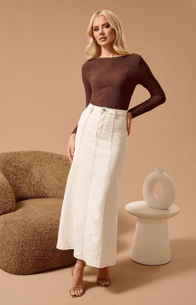 Delta Denim Maxi Skirt - Indy Love