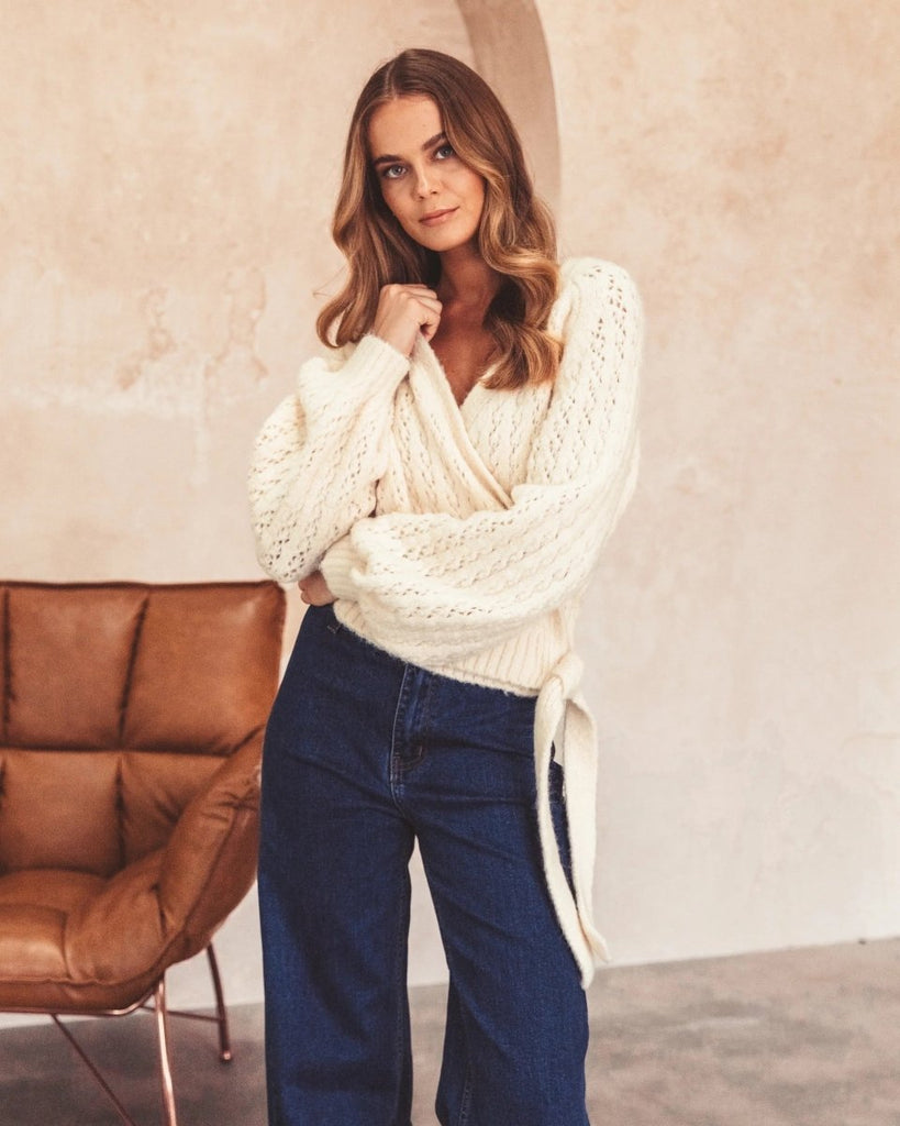 Felicity Wrap Knit Jumper - Indy Love