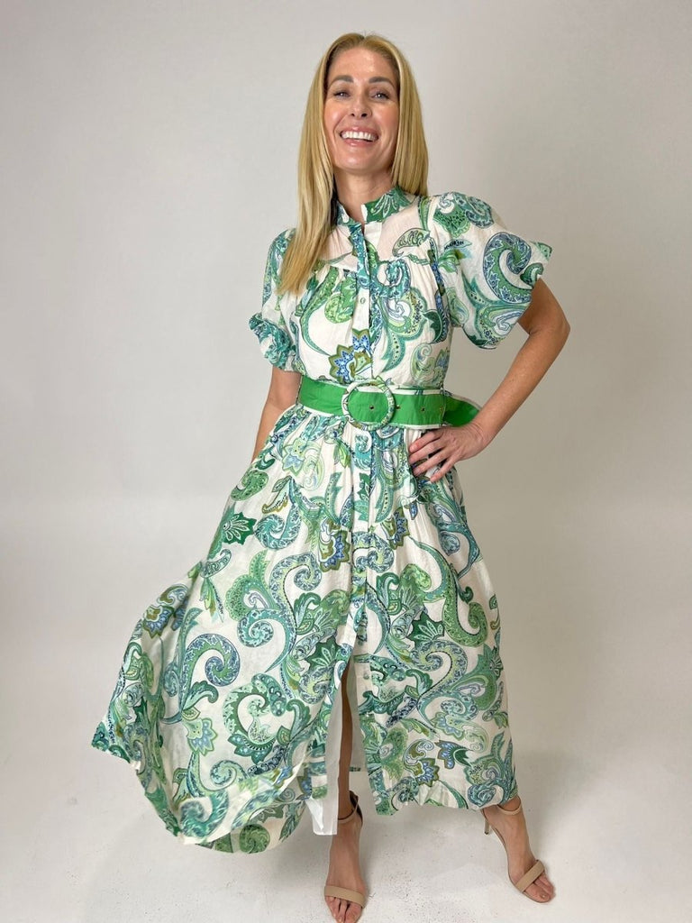 Harper Maxi Dress Green - Indy Love