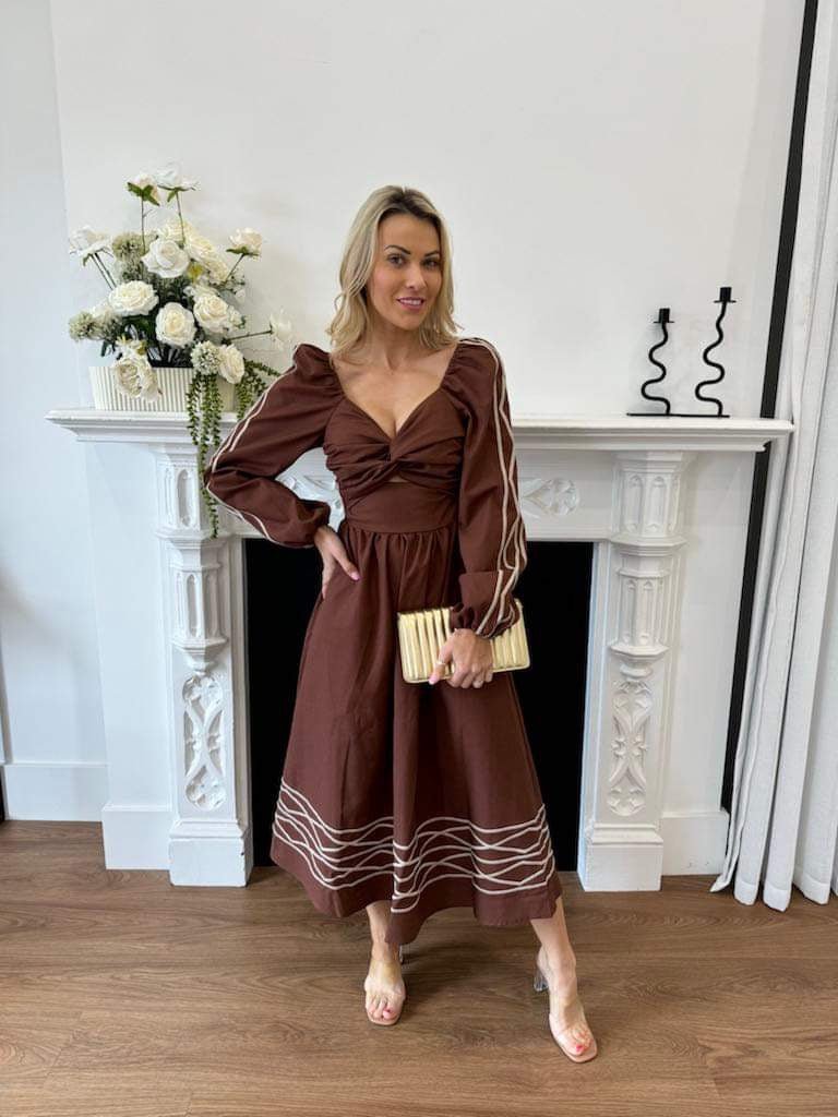 margie midi dress Maeve Margie Smocked Stripe Midi Dress