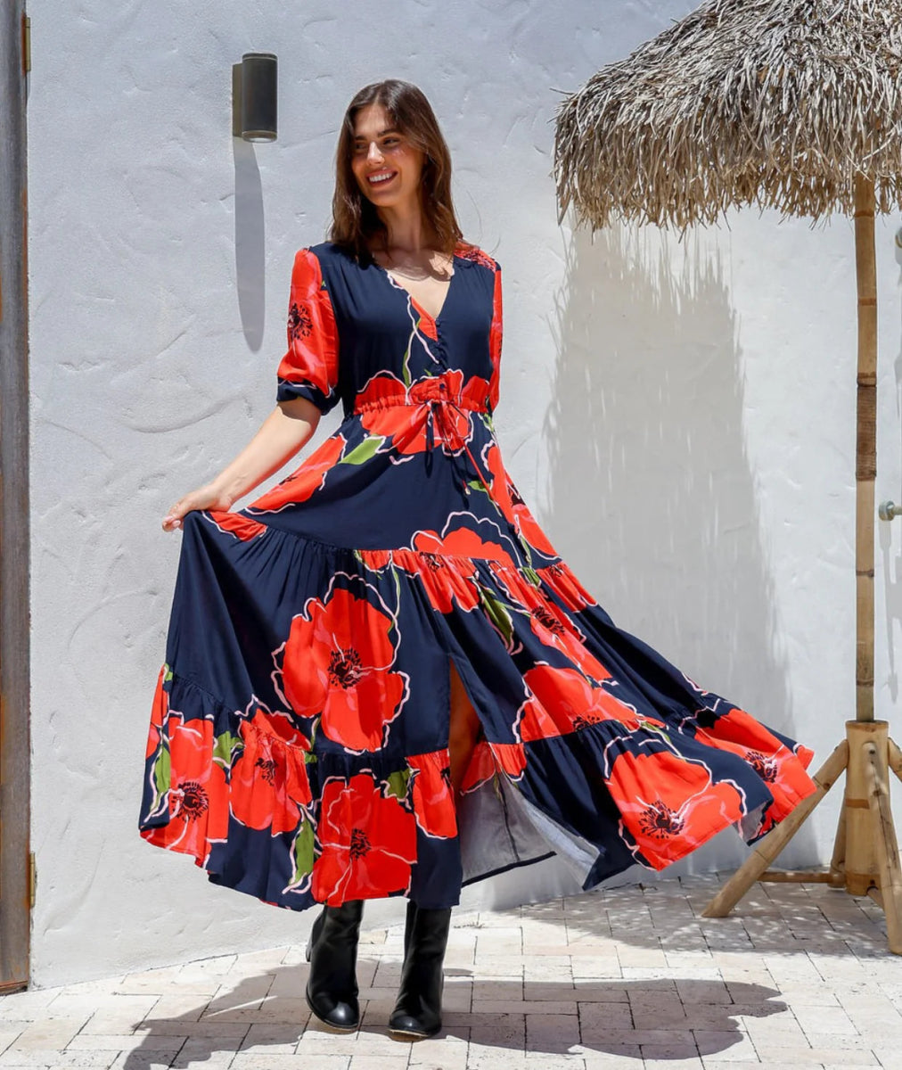 Poppy Maxi Floral Dress Indy Love Boutique Poppy Maxi Floral Dress Indy Love Boutique
