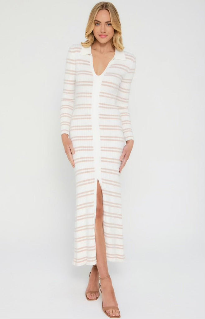 Winona Striped Knit Dress - Indy Love