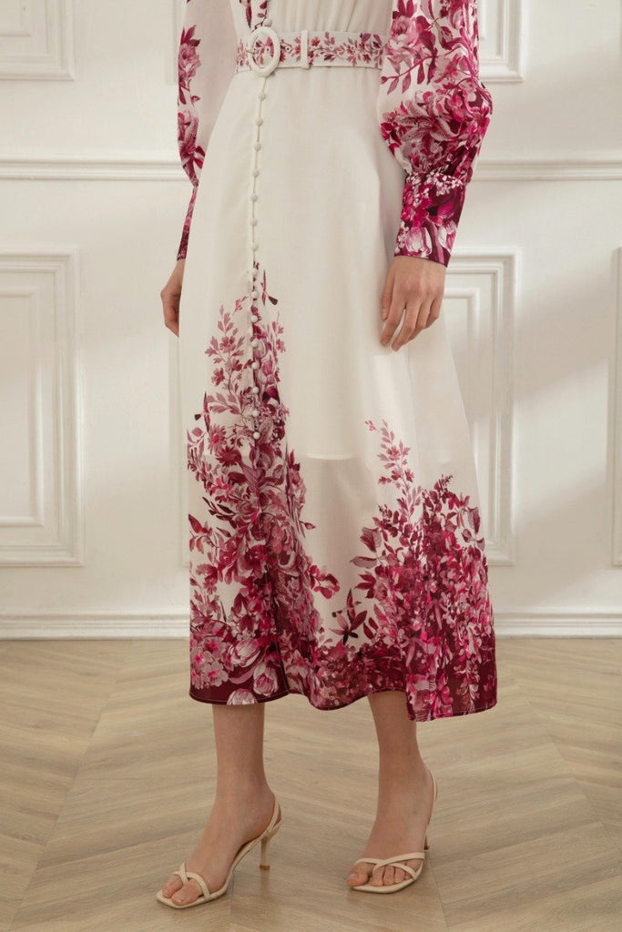 Antinea Belted Long Dress - Indy Love