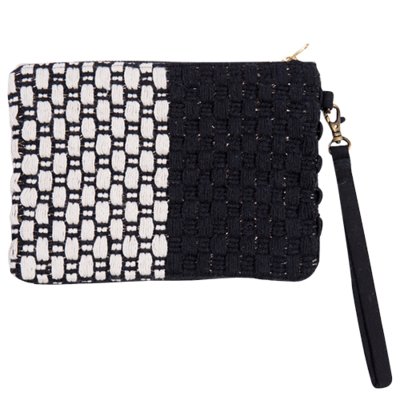 Embellished Clutch Bag with zip and detachable handle - Indy Love