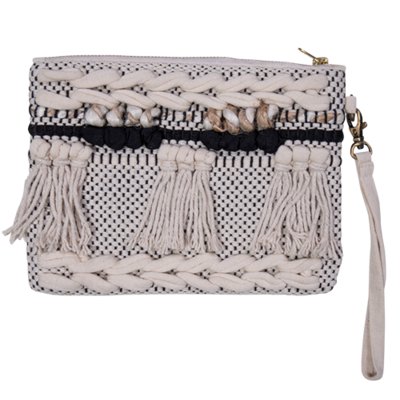 Embellished Clutch Bag with zip and detachable handle - Indy Love