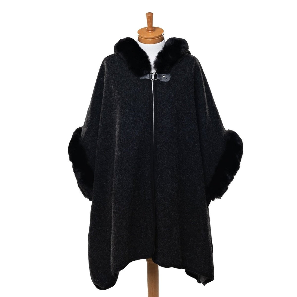Fiona Faux Fur Poncho - Indy Love