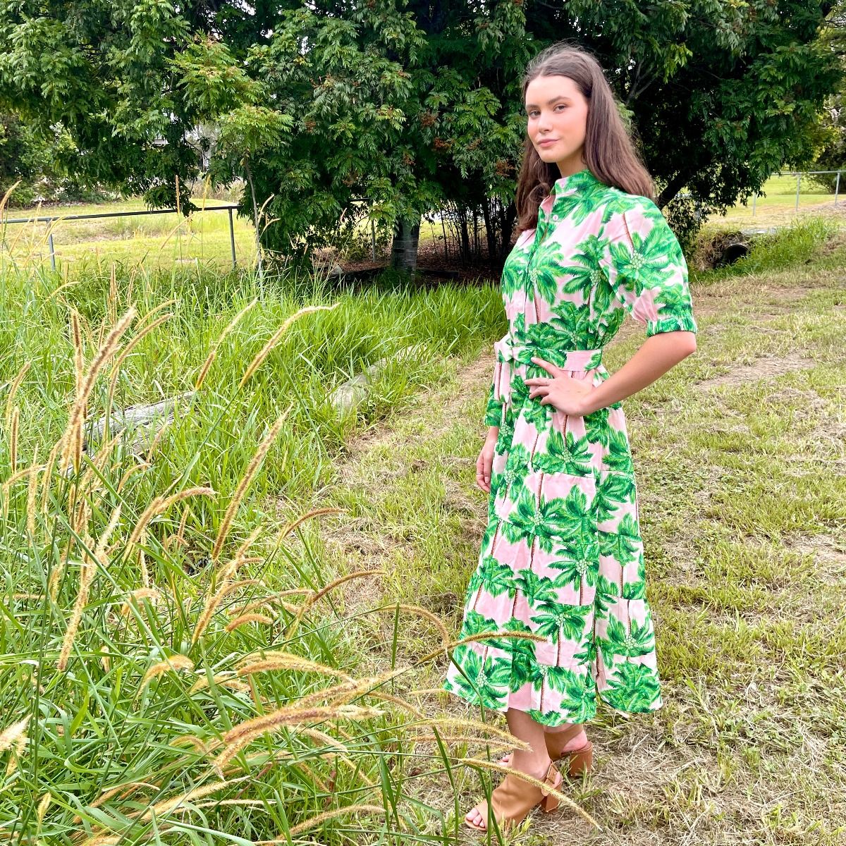 Palm Green Dress Indy Love Boutique Palm Green Dress Indy Love Boutique