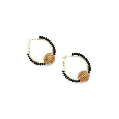 Round Beaded Hoops - Indy Love