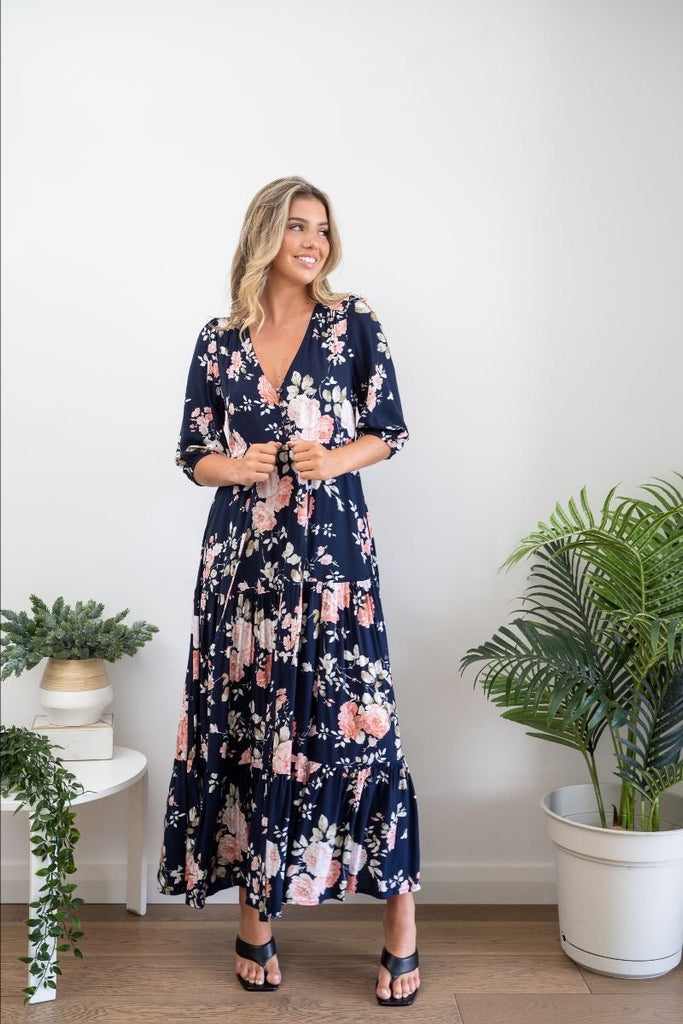 Selma Floral Navy (online only ) - Indy Love