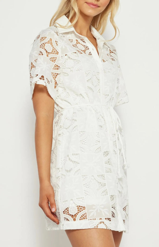 Tessa Lace Embroidery Dress - Indy Love